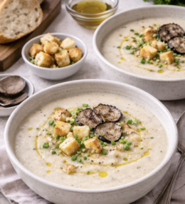 Blumenkohl-Trüffel-Cremesuppe