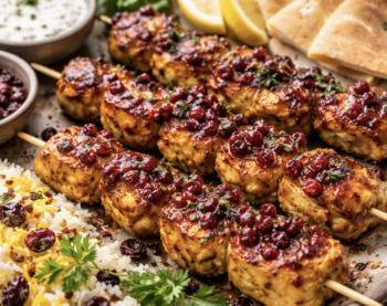 Persische Safran-Hähnchenspieße mit Berberitzen-Glasur_8