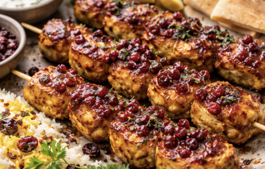 Persische Safran-Hähnchenspieße mit Berberitzen-Glasur_8