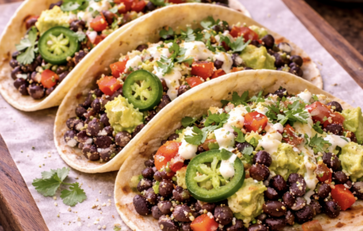 Tacos mit schwarzen Bohnen und Avocado_8