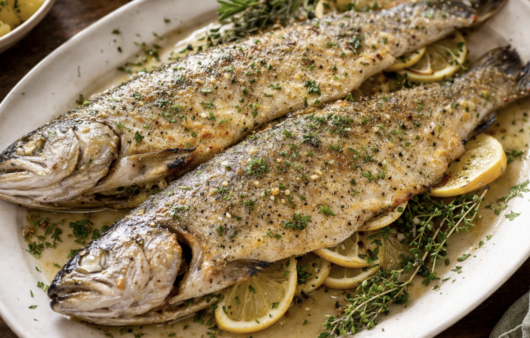 Gebackene Forelle mit Kräutern_8