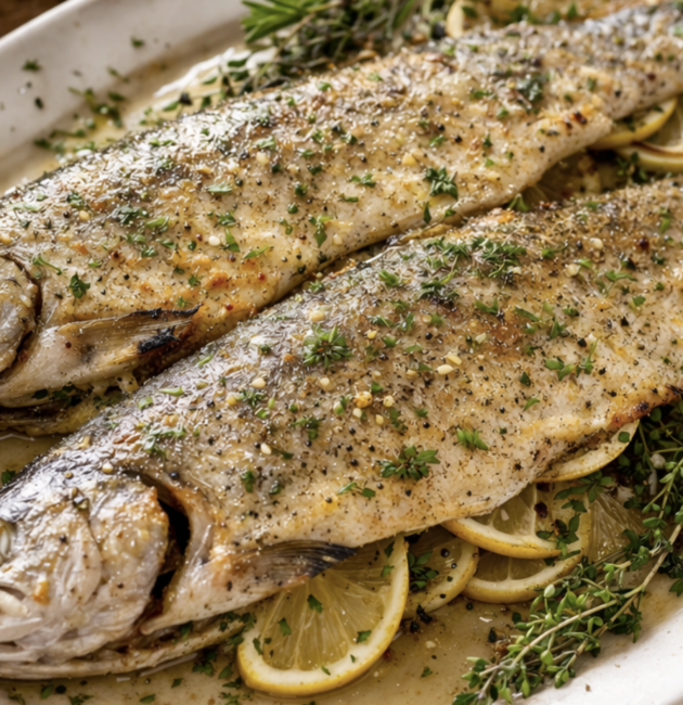 Gebackene Forelle mit Kräutern_8