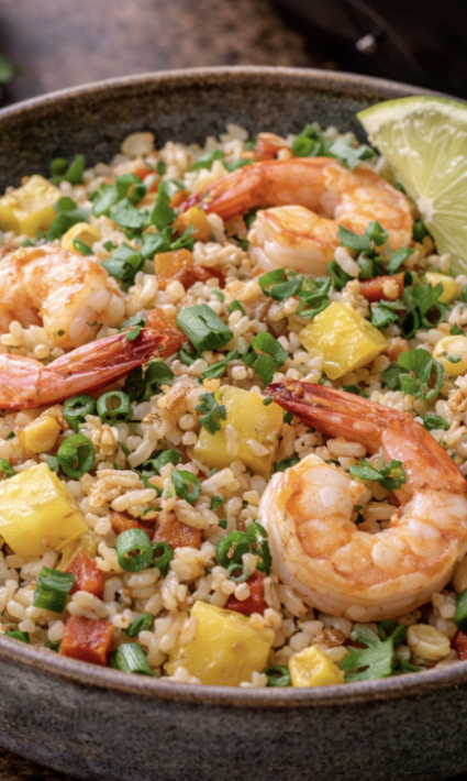 Gebratener Reis mit Ananas und Garnelen_9