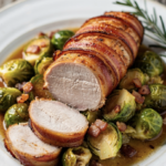 Schweinefilet mit Speck und Rosenkohl_5