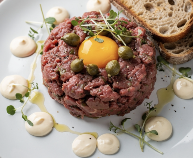 Beef-Tatar mit Trüffelmayo & Kapern_5