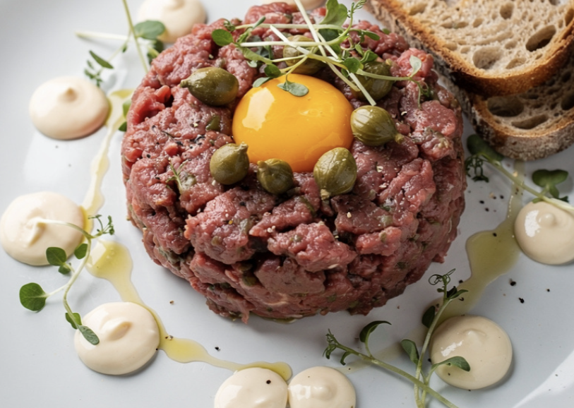 Beef-Tatar mit Trüffelmayo & Kapern_5