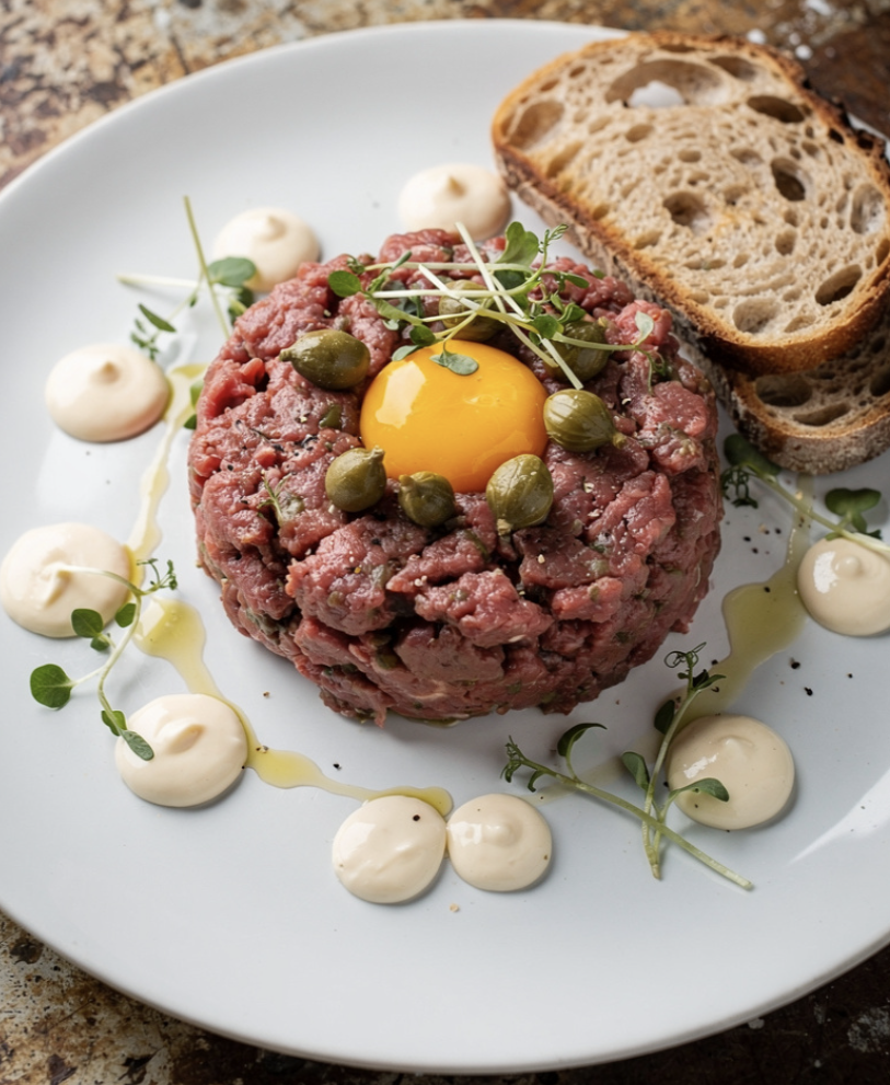 Beef-Tatar mit Trüffelmayo & Kapern_5